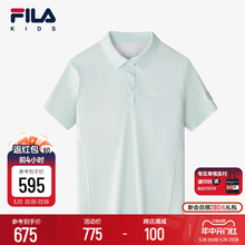 新款 FILA KIDS斐乐童装 POLO衫 2024夏季 儿童运动上衣潮 女大童短袖