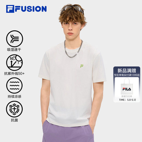 FILAFUSION斐乐男士针织短袖衫