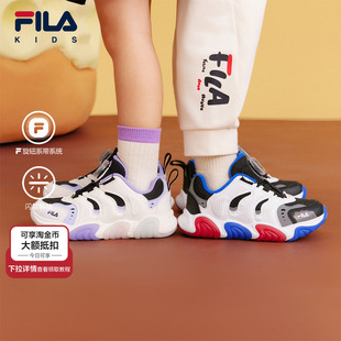FILA KIDS斐乐童鞋儿童闪灯鞋2026春季新款男女小童旋钮运动鞋