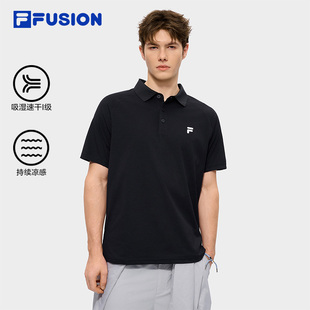 速干上衣|FILA FUSION斐乐潮牌男子2026夏新款凉感针织短袖POLO衫
