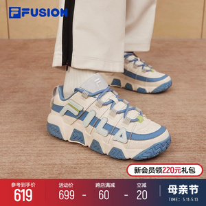 FILA FUSION斐乐潮牌女鞋BARRICADE复古篮球鞋2024春季新款运动鞋