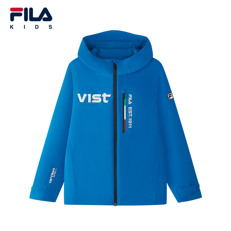 FILA KIDS斐乐童装男大童棉服2026春季新款儿童运动宽松连帽外套