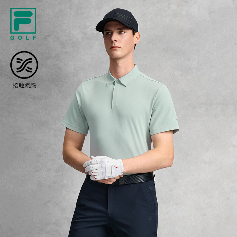 FILA 斐乐官方男子针织短袖POLO衫2026夏新款高尔夫运动