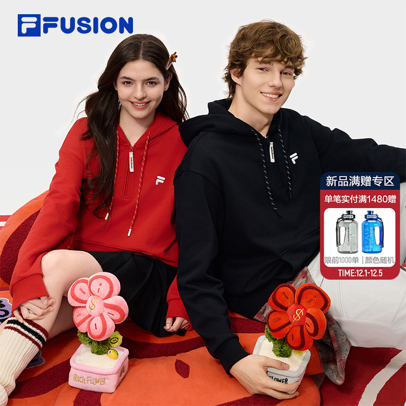 FILAFUSION斐乐潮牌连帽卫衣