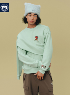 FILA FUSION | Mr Doodle斐乐潮牌情侣款卫衣2025冬新款宽松上衣