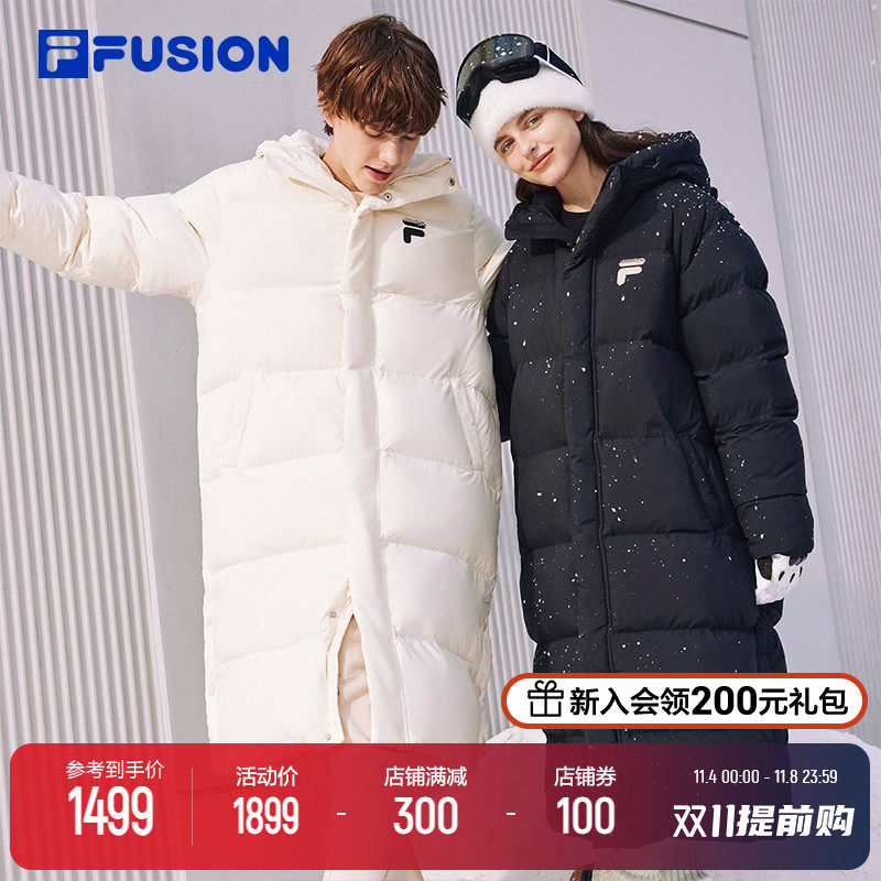 FILA FUSION斐乐情侣羽绒服2023新款冬季中长款保暖外套面包女男怎么样,好用不?