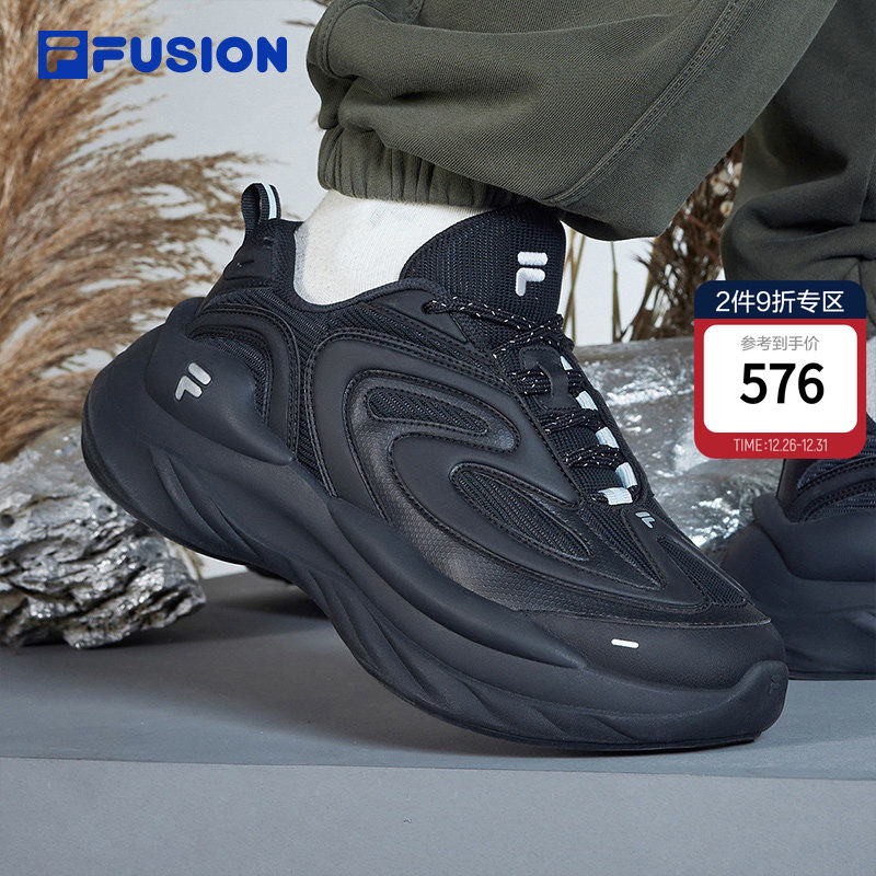 FILA FUSION斐乐潮牌男鞋陨石鞋情侣休闲厚底老爹鞋运动鞋