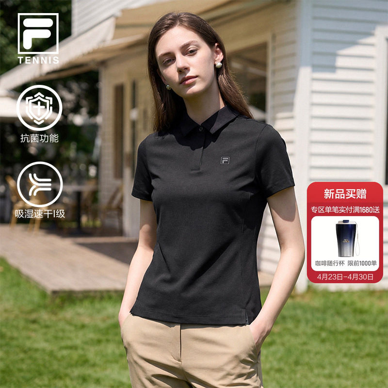 速干 抗菌|FILA斐乐官方女子短袖POLO衫2026夏季新款网球运动上衣