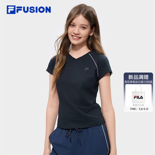 FILAFUSION斐乐女士针织短袖衫