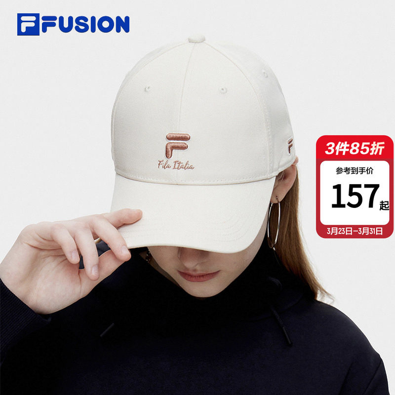 白白帽|FILA FUSION斐乐官方帽子情侣款鸭舌帽运动帽防晒