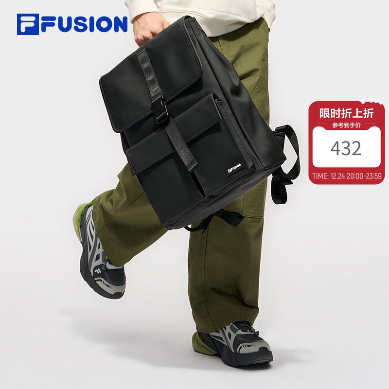 FILA FUSION斐乐包包男情侣背包2025新款商务通勤包双