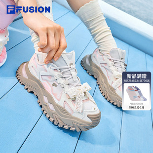 硬糖丨FILA FUSION 斐乐官方女鞋流苏花边老爹鞋夏新款厚底休闲鞋