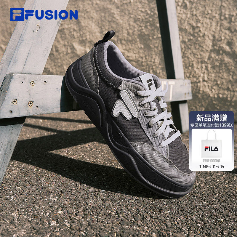 FILA FUSION 斐乐潮牌男鞋厚底帆布鞋2026夏季新款女鞋情侣板鞋