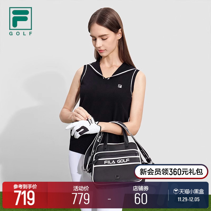 FILA 斐乐官方女包提包2023秋季新款高尔夫球包运动包单肩斜挎包
