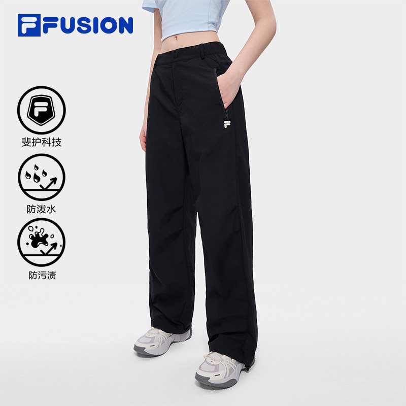 FILA FUSION斐乐潮牌梭织女子长裤2026夏新款时尚休闲降落伞裤子