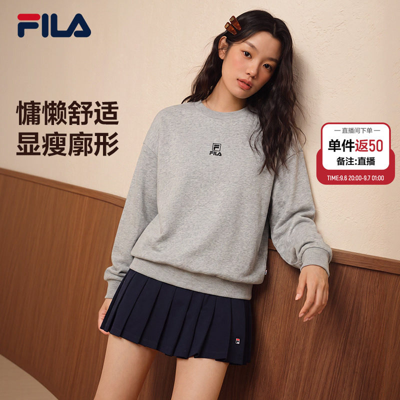 【王安宇推荐】丨FILA斐乐圆领卫衣26秋款男女同款情侣款百搭长袖