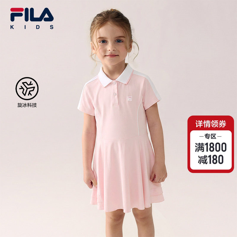 FILA KIDS斐乐童装女小童连衣裙26秋季新款儿童网球透气运动裙图片