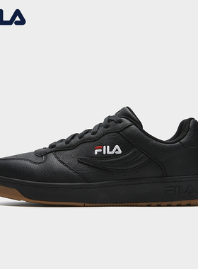 FX-100|FILA 斐乐官方男鞋 摩登板鞋黑色通勤百搭时尚休闲运动鞋
