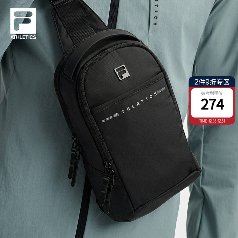 胸包|FILA 斐乐官方男包胸包健身多隔层随身包斜跨通勤休闲单肩