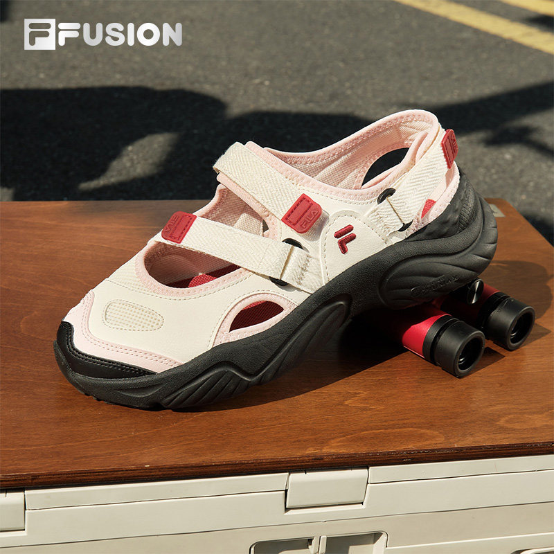 FILA FUSION 斐乐玛丽珍运动凉鞋夏季魔术贴沙滩鞋海螺鞋