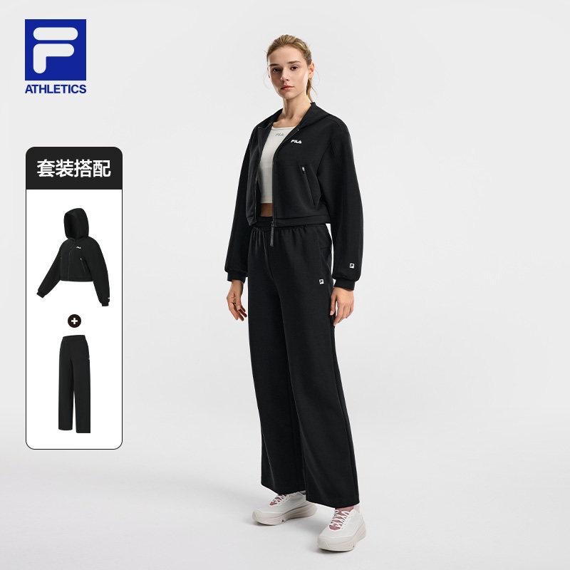 FILA AERO SET 斐乐官方长袖运动套装女春季新款跑步健身训练服