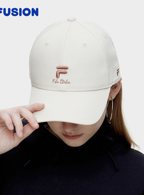 白白帽|FILA FUSION斐乐官方帽子女款鸭舌帽运动帽防晒帽棒球帽
