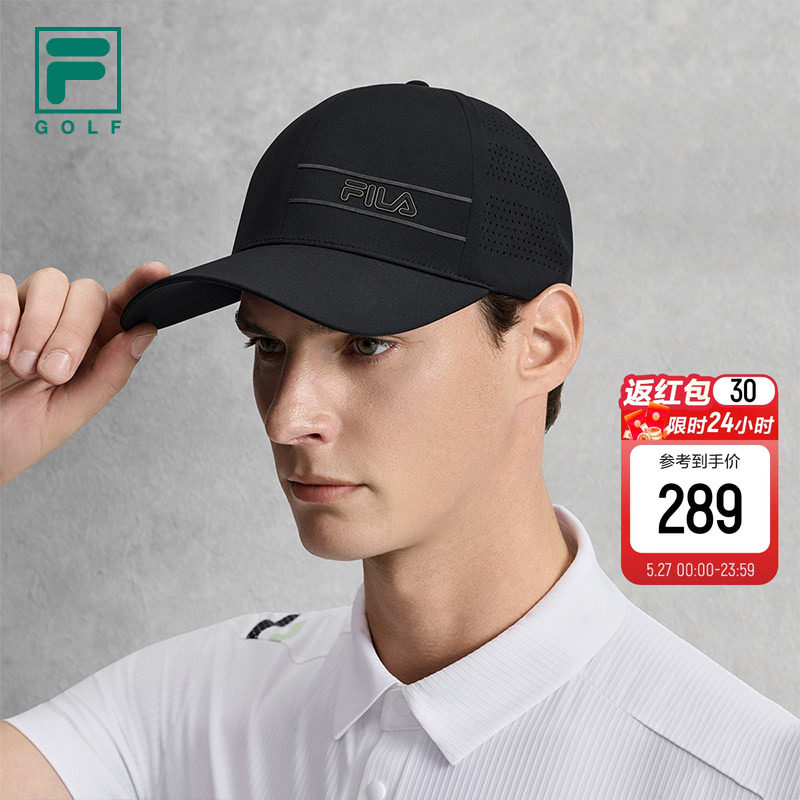 硬顶棒球帽|FILA 斐乐官方男帽夏季新款高尔夫运动帽鸭舌帽遮阳