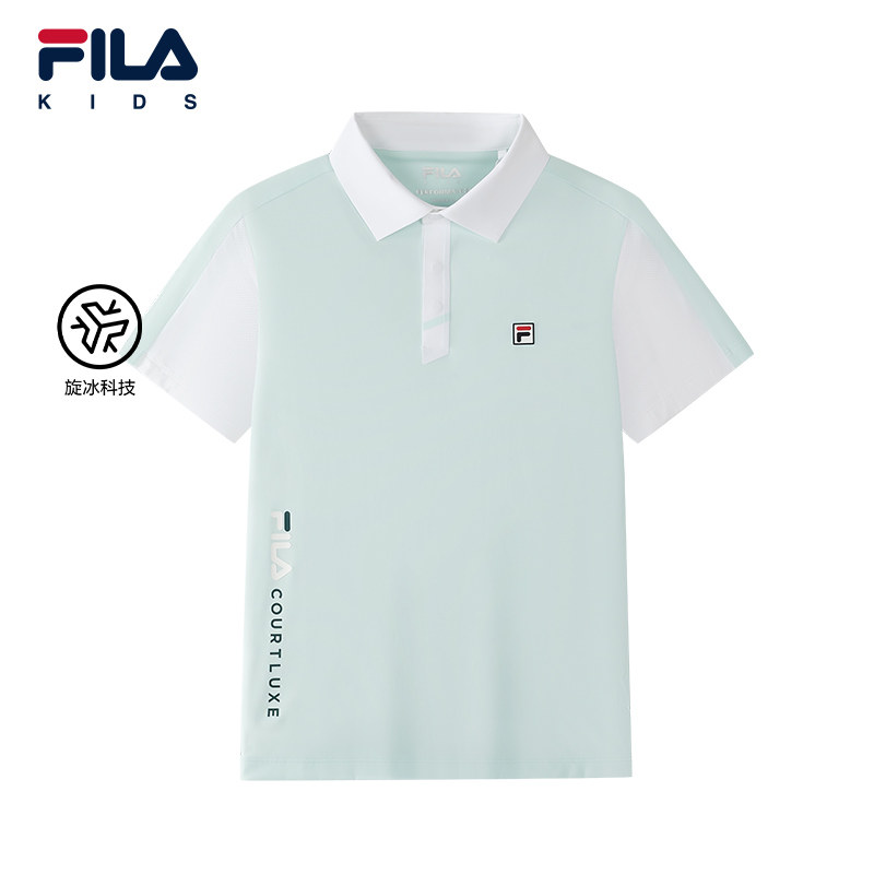 FILA KIDS斐乐童装男大童短袖POLO衫2026夏新款儿童透气运动上衣