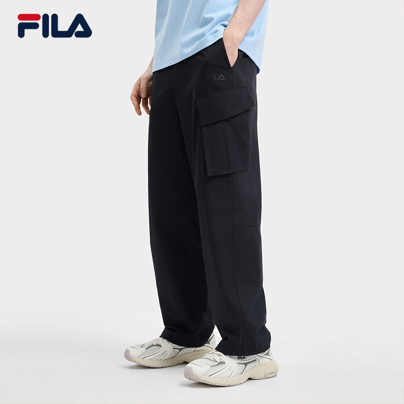 FILA 斐乐官方男士梭织长裤2026夏季新款时尚舒适休闲直口工