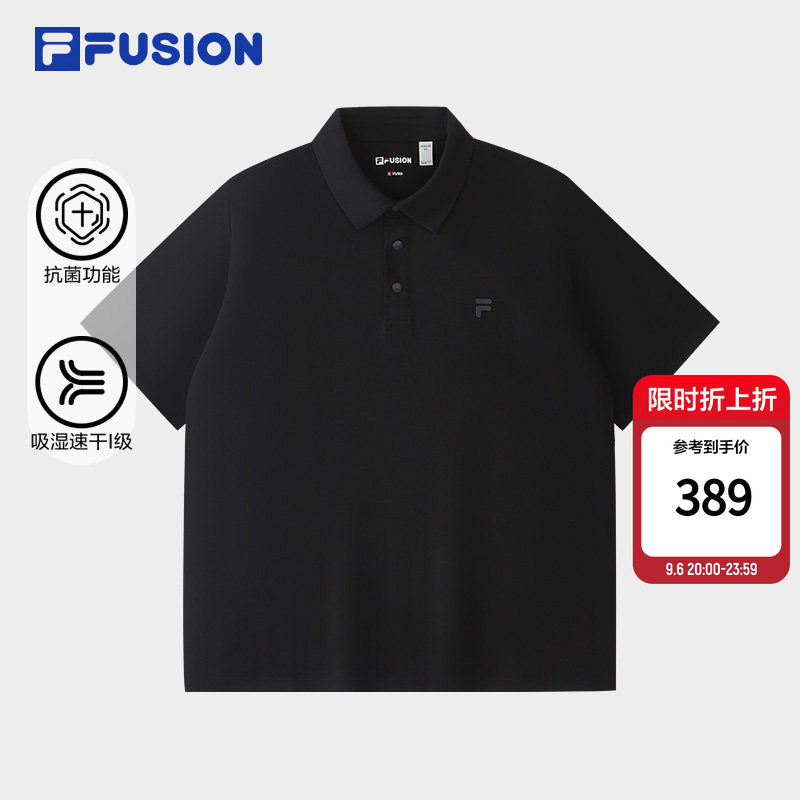 斐乐速干衣丨FILA FUSION斐乐POLO衫26秋季新款男装针织短袖T
