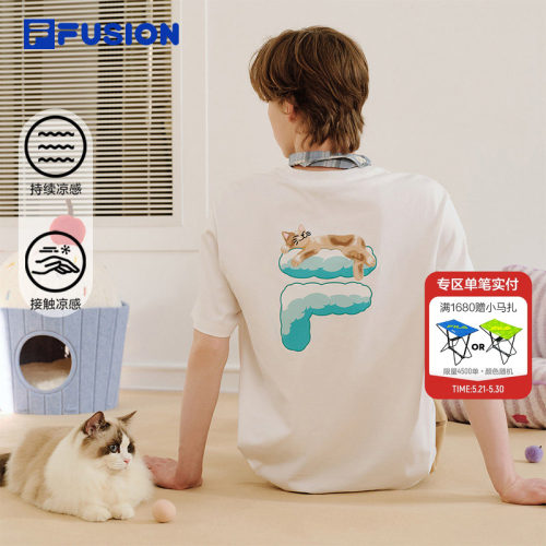 FILAFUSION斐乐情侣短袖T
