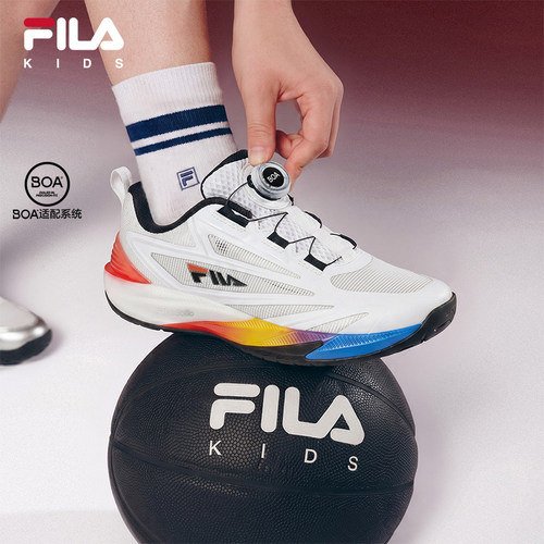 FILA 斐乐童鞋儿童篮球鞋青少年缓震2026秋季新款男童旋钮运动鞋