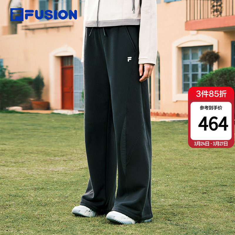 FILA FUSION斐乐潮牌针织长裤女2026春季新款时尚休闲