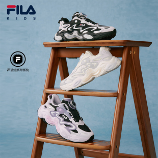 男女大童旋钮复古运动鞋 FILA 2025冬新款 儿童跑步鞋 KIDS斐乐童鞋