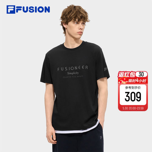 FILAFUSION斐乐男士针织短袖衫