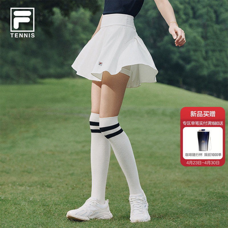 FILA斐乐官方女半身裙26夏新款网球运动防晒凉感短裙带底裤防走光