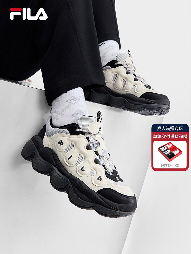 Официальная женская обувь FILA, обувь для папы, спортивная обувь, новинка осени 2025 года, повседневная обувь в горошек Изображение 1