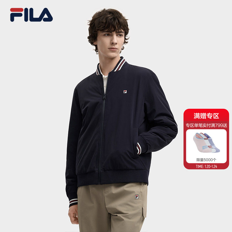 FILA 斐乐官方男棉服2025冬新款时尚休闲简约经典棒球服夹克外套,运动服/休闲服装,运动棉衣,淘宝优惠券,粉丝福利购,淘宝优惠卷