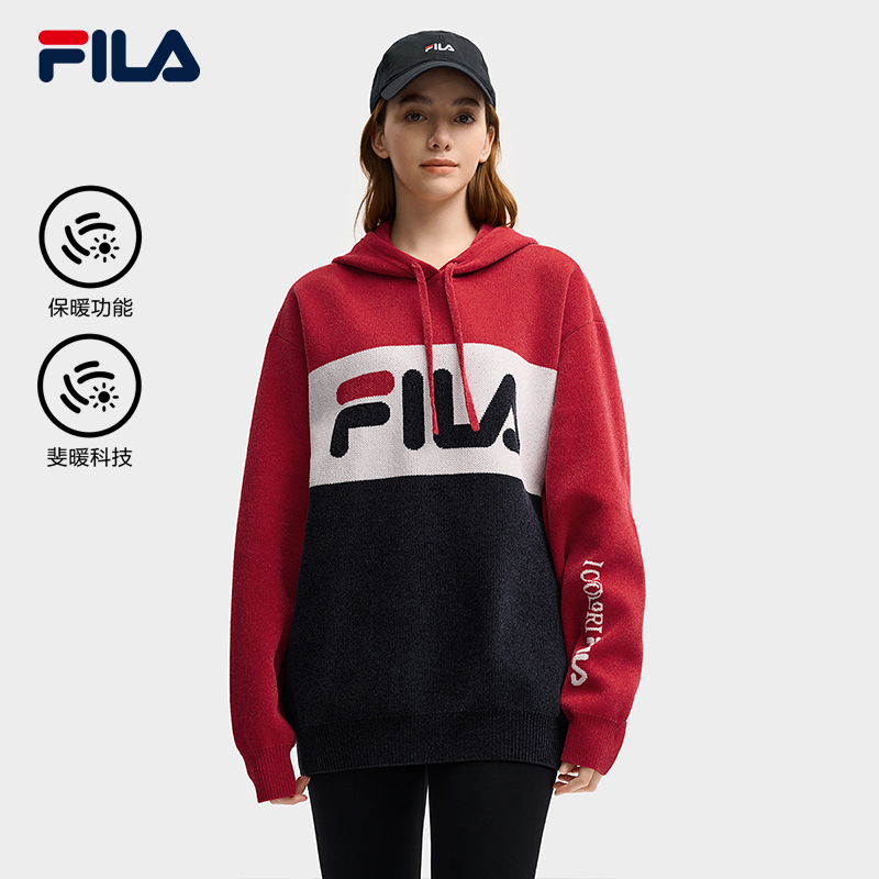 FILA斐乐官方情侣编织衫上衣男