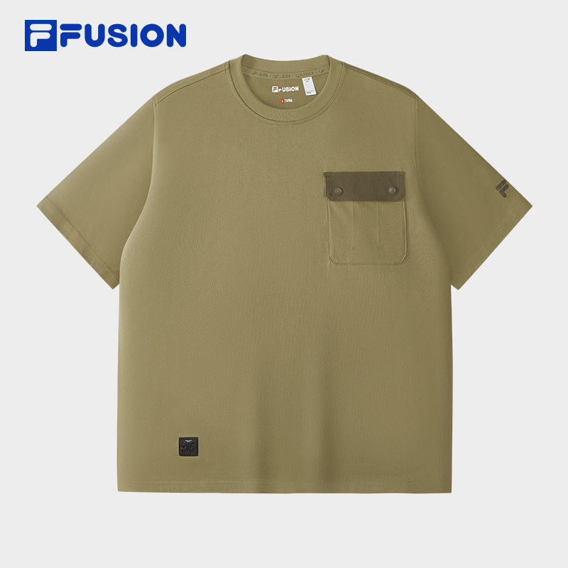 FILA FUSION斐乐潮牌男子针织短袖衫2026夏季新款休闲