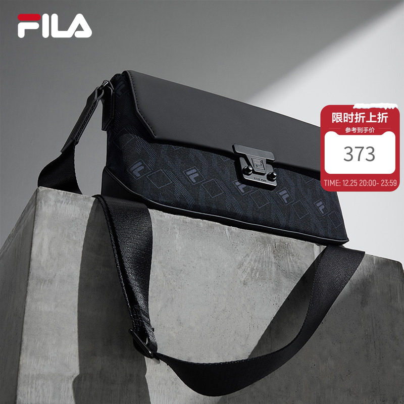 黑武士|FILA 斐乐官方男包挎包百搭时尚休闲单肩包随身通勤斜挎