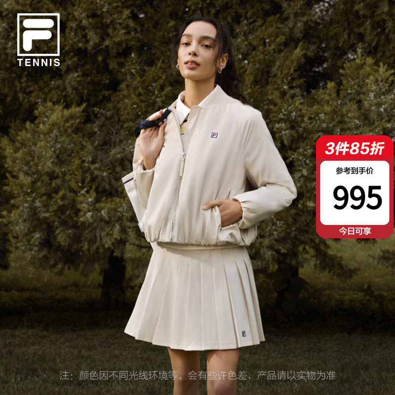 FILA斐乐官方女士棉服2026春新款网球运动简约宽松保暖夹克外套