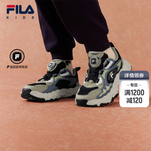 男女大童旋钮运动鞋 FILA 新款 2026春季 KIDS斐乐童鞋 儿童复古跑鞋