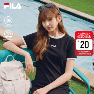 休闲防晒运动修身 FILA 时尚 新款 T恤裙 斐乐官方女子连衣裙2026夏季