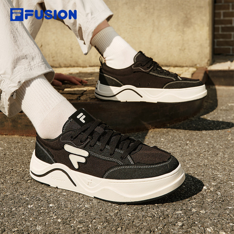 FILA FUSION 斐乐官方情侣厚底帆布鞋男鞋运动鞋女鞋轻便
