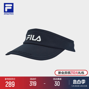 FILA 网球运动帽子遮阳帽鸭舌帽 新款 斐乐官方女帽空顶帽2024夏季