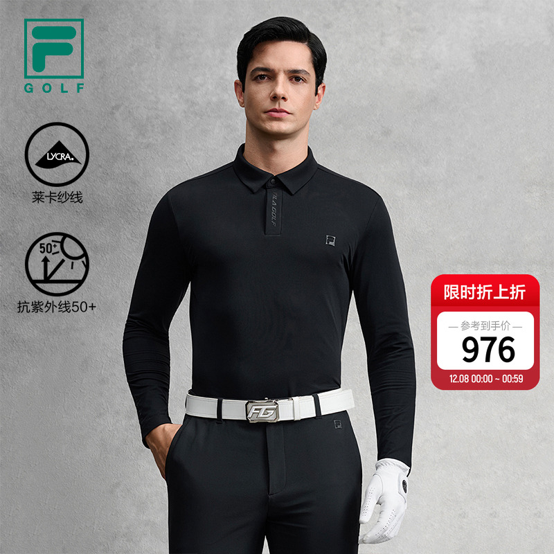 FILA斐乐针织长袖POLO衫