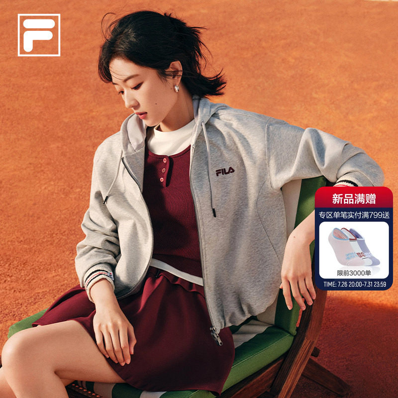 FILA斐乐针织连帽外套