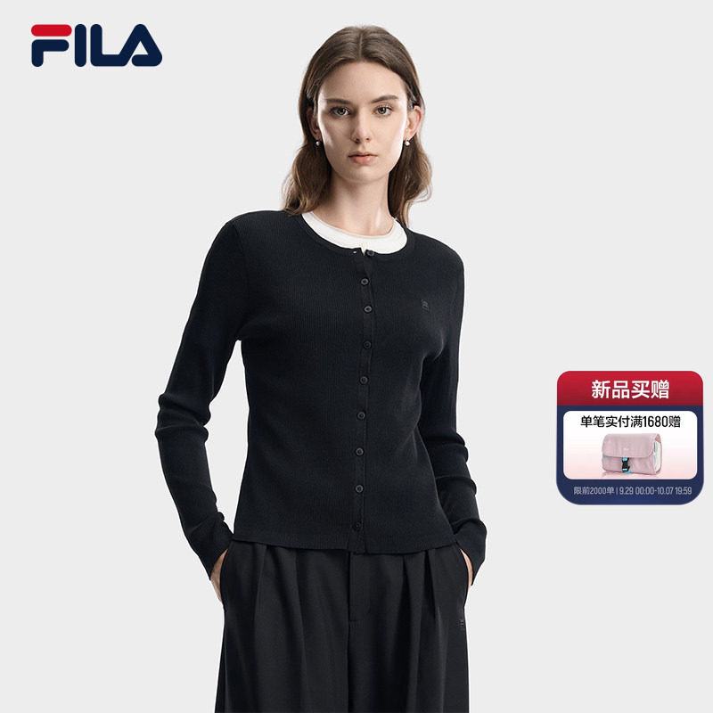 斐乐假两件针织开衫|简约