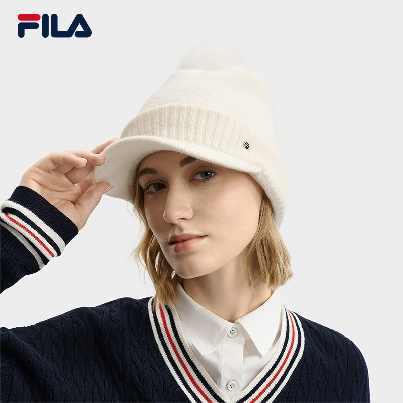 FILA 斐乐官方女帽针织帽2025冬新款时尚休闲精致保暖帽子毛线帽,运动包/户外包/配件,运动帽,淘宝优惠券,粉丝福利购,淘宝优惠卷